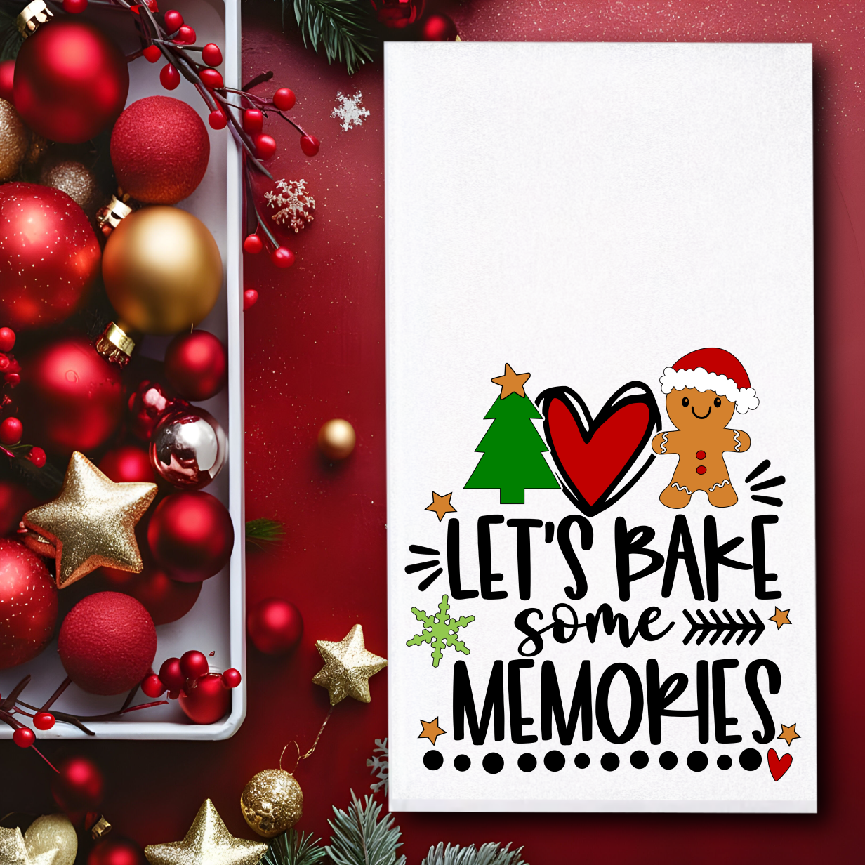 Doodle Christmas Towels/Towel Set - Sublimation