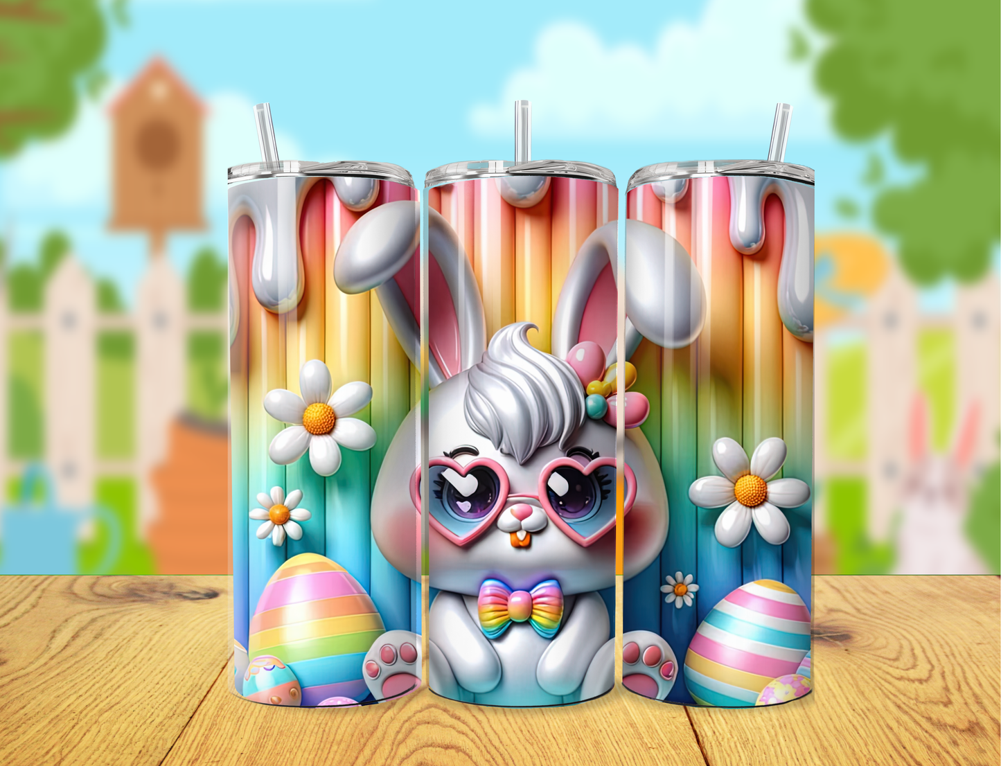 3D Easter Bunny Tumbler