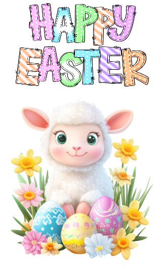 Happy Easter Doodle Animals Towels/Towel Set - Sublimation