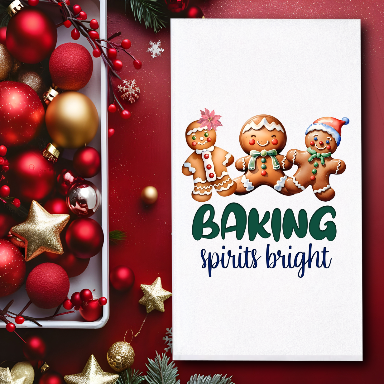 Baking Spirits Bright Gingies Towel - Sublimation
