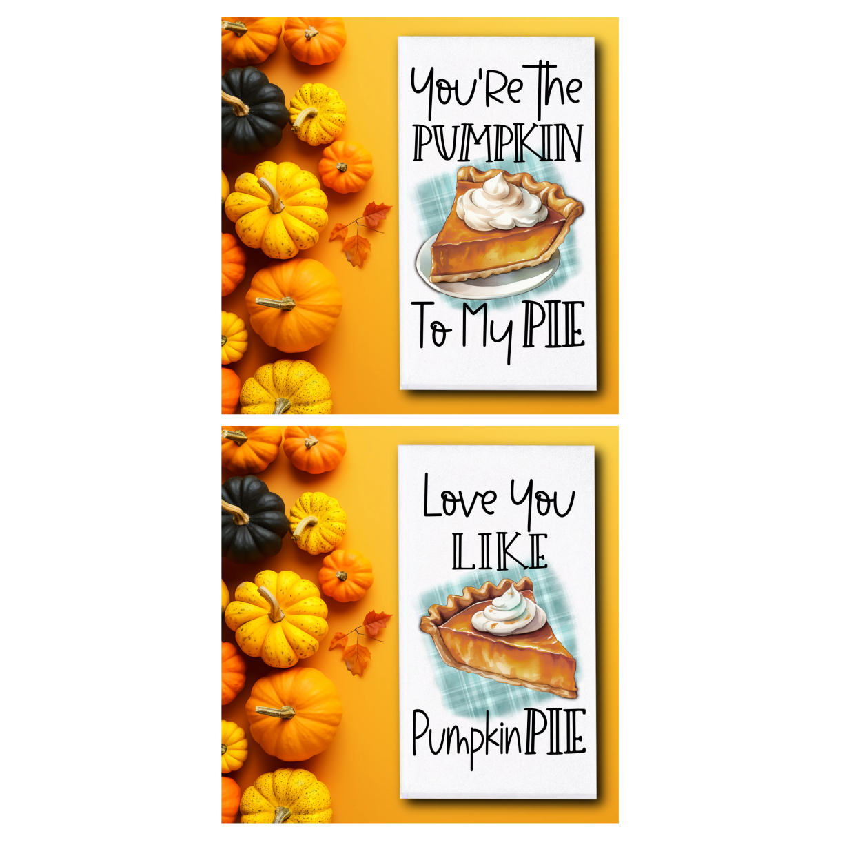 Pumpkin Pie Towels - Sublimation