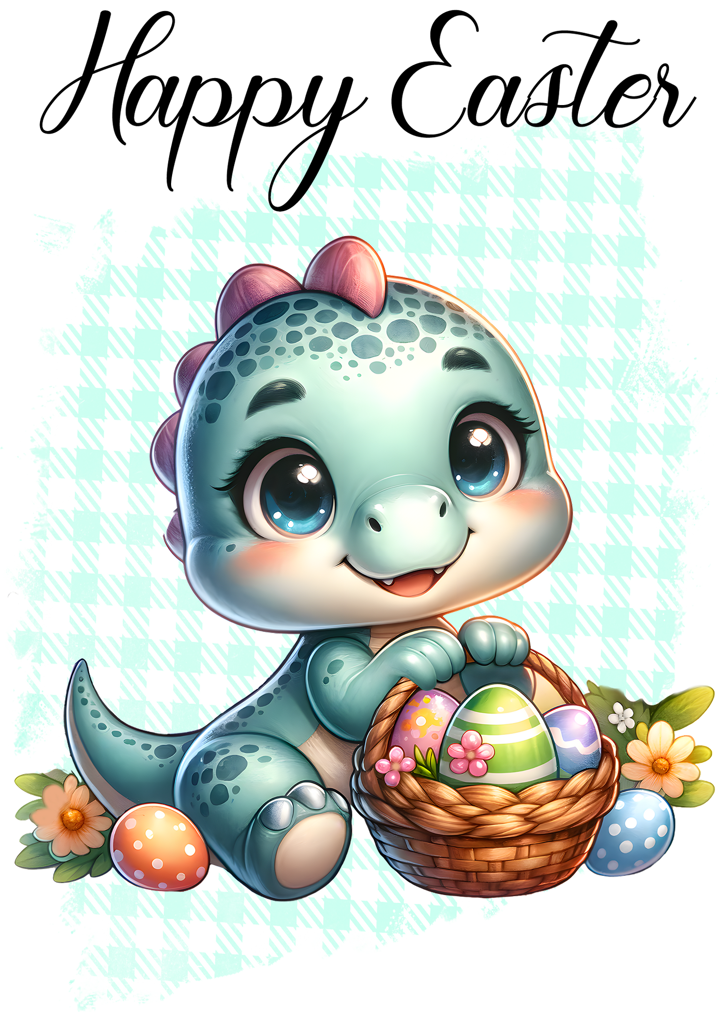 Happy Easter Dinos Towels/Towel Set - Sublimation