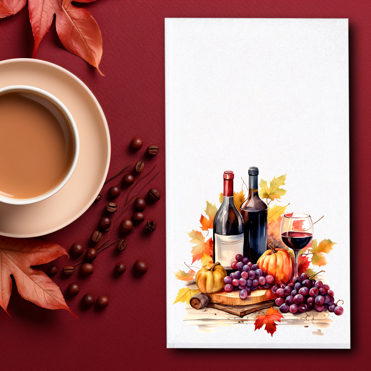 Thanksgiving Wine Towels - Sublimation