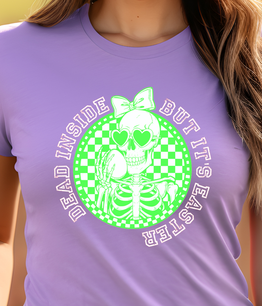 Dead Inside Easter Green Shirt E46 - Screenprinted