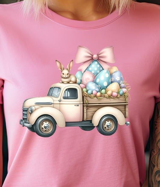 Easter Egg Truck Shirt E12 - Screenprinted