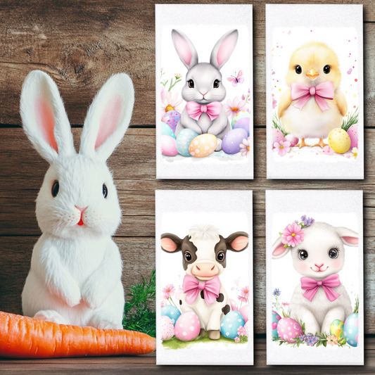 Easter Farm Animals Towels/Towel Set - Sublimation