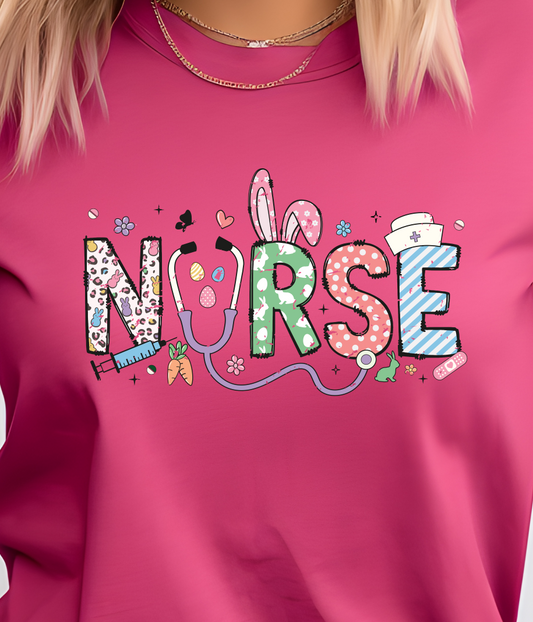 Easter Nurse Shirt E9 - Screenprinted
