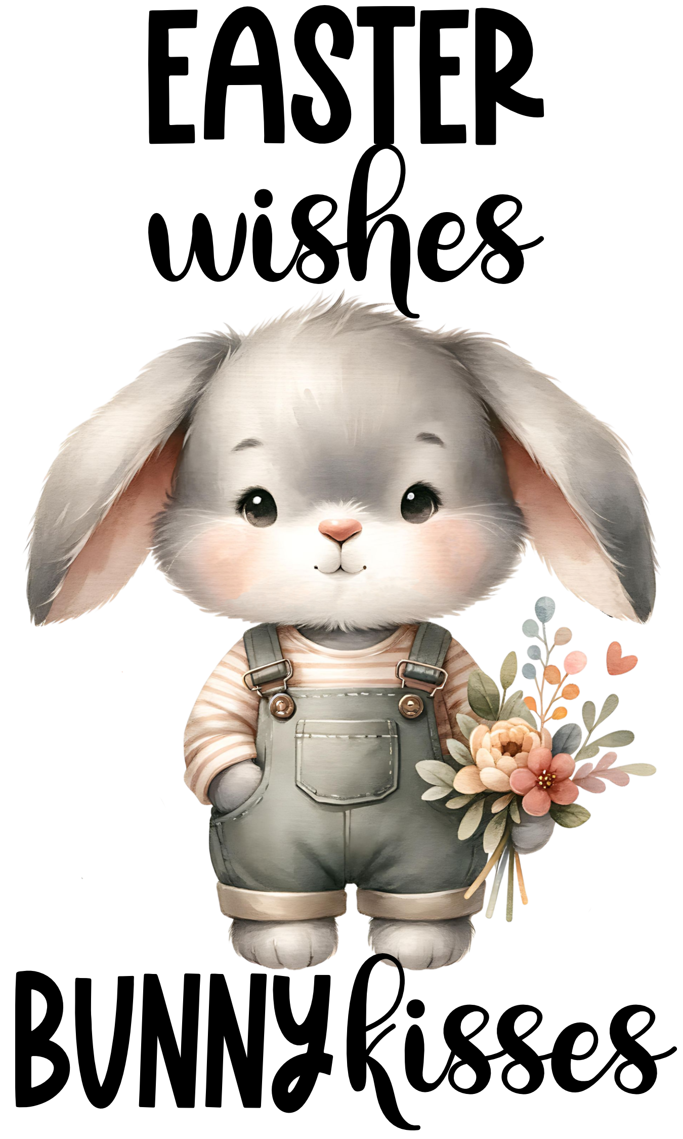 Grey Easter Bunny Towels/Towel Set - Sublimation