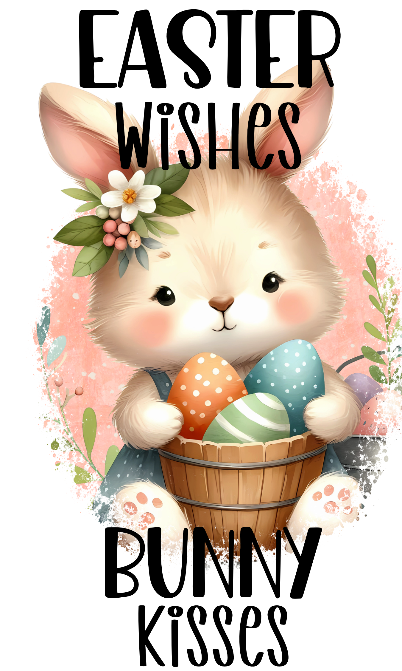 Easter Wishes Bunny Kisses Towels/Towel Set - Sublimation
