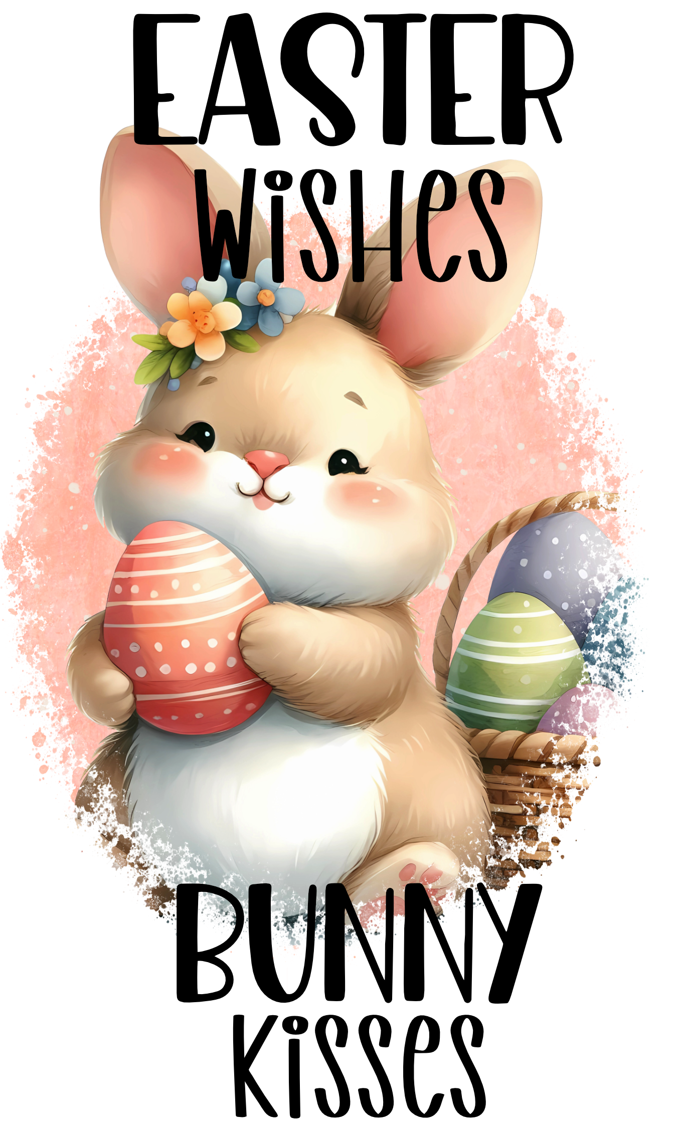 Easter Wishes Bunny Kisses Towels/Towel Set - Sublimation