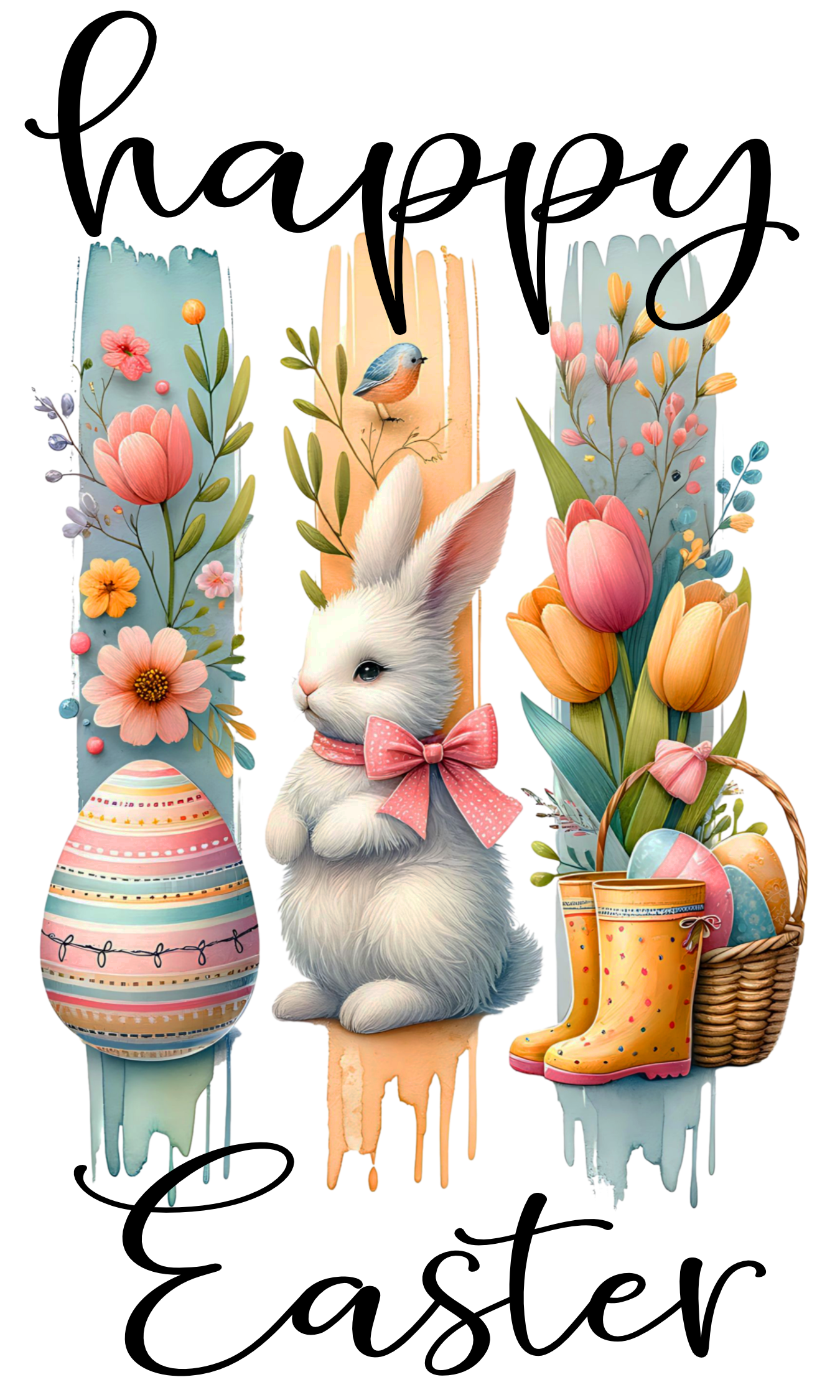 Easter Paint Swash Towels/Towel Set - Sublimation