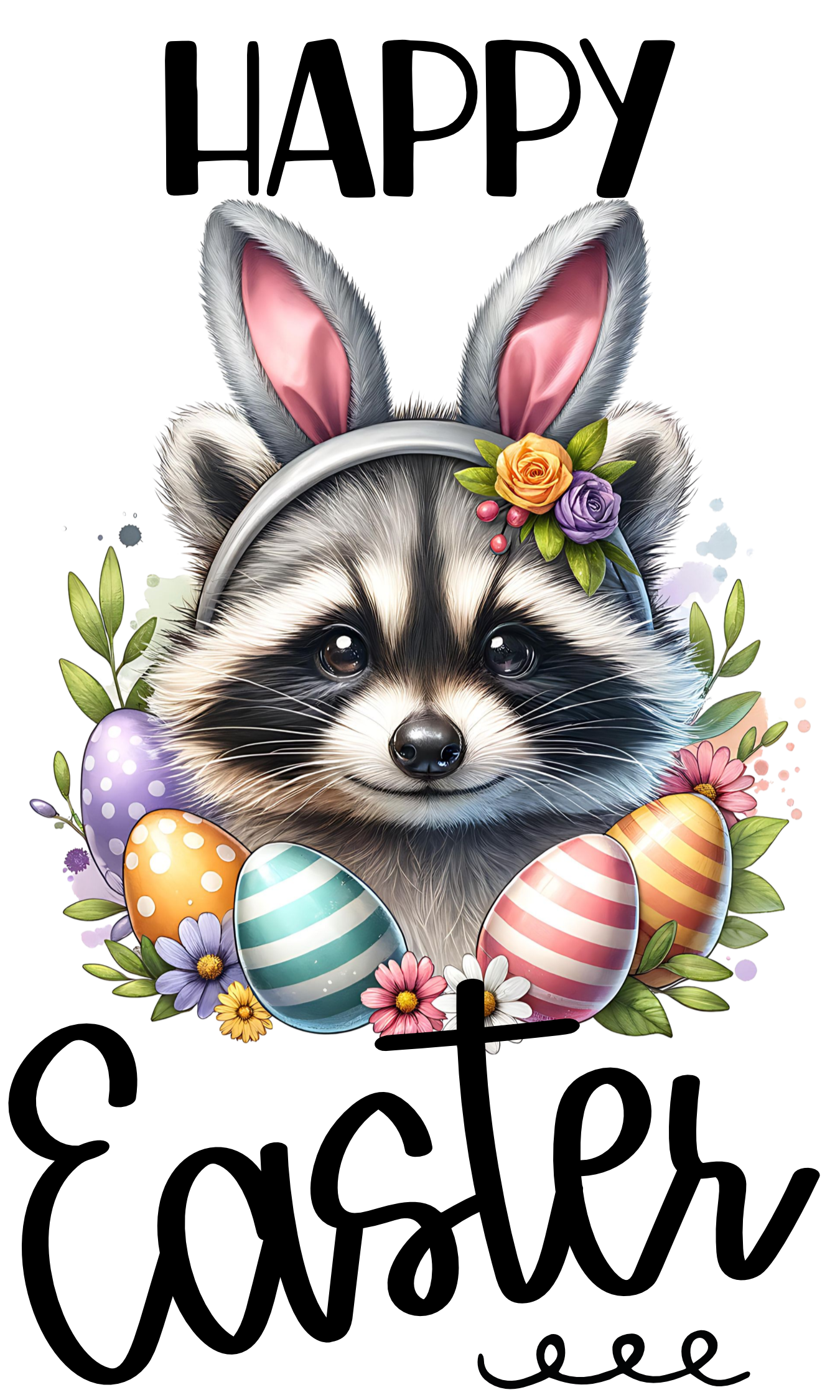 Easter Raccoon Towels/Towel Set - Sublimation