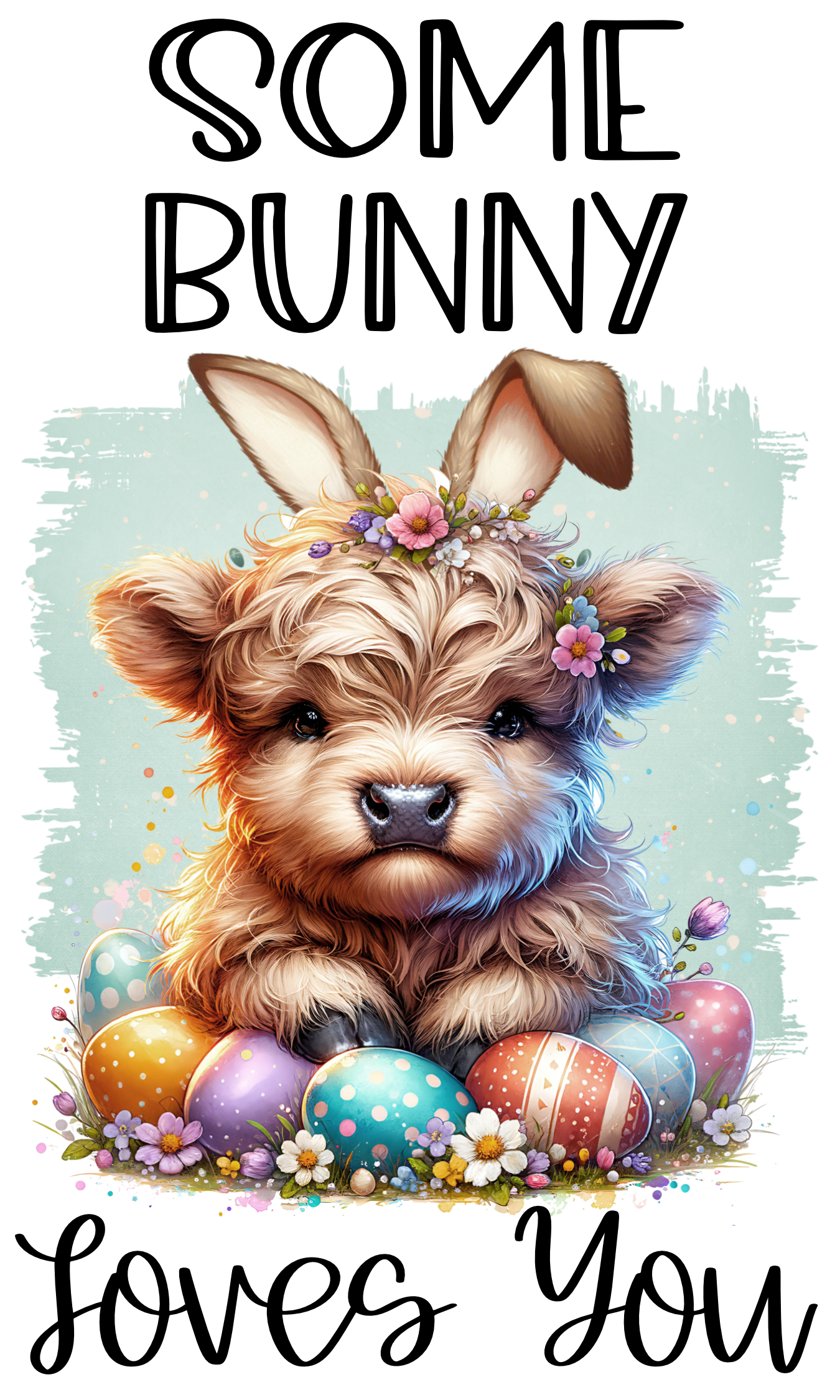 Easter Hyland Cow Towels/Towel Set - Sublimation