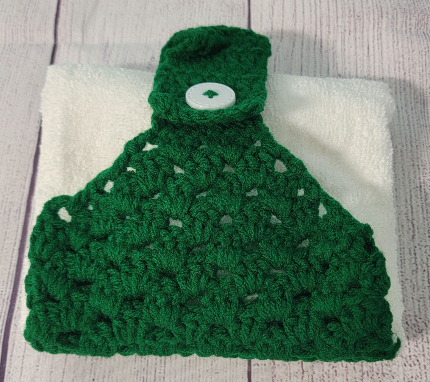 Green - Crochet Towel Top