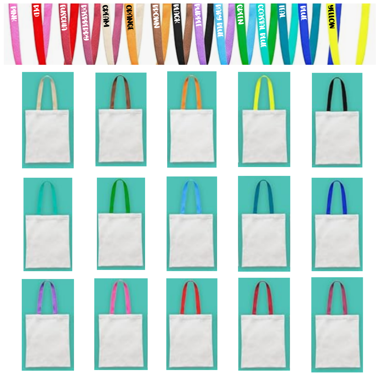 Sublimated Canvas Tote Bag with Matching Makeup Bag Duo