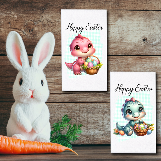 Happy Easter Dinos Towels/Towel Set - Sublimation