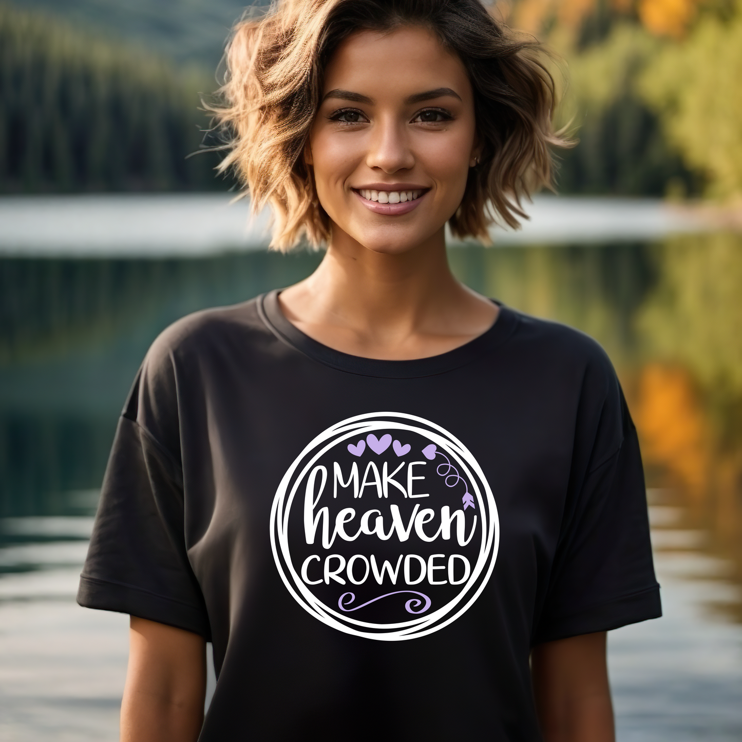 Make Heaven Crowded Circle Design Shirt - Screenprinted