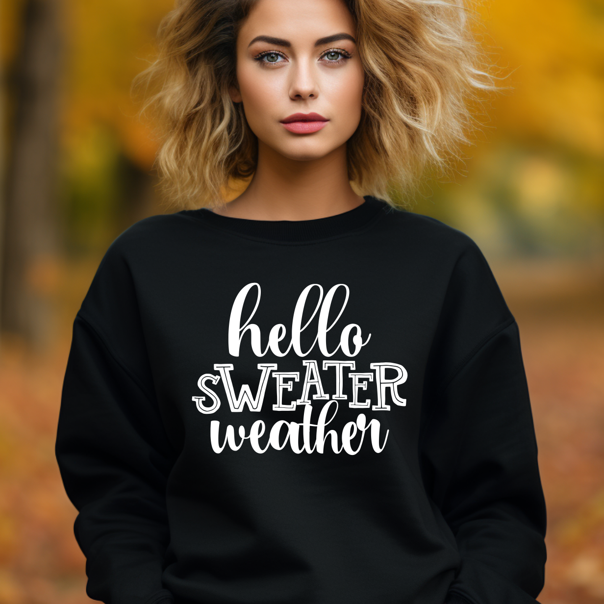 Hello Sweater Weather Shirt - Screenprinted