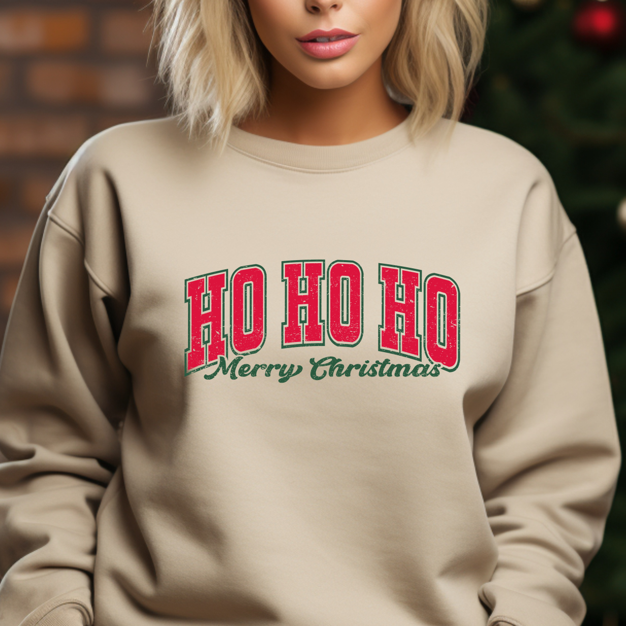 HO HO HO Merry Christmas Shirt CH65 - Screenprinted