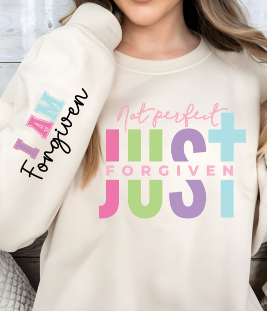 Not Perfect Just Forgiven Shirt E20 - Screenprinted