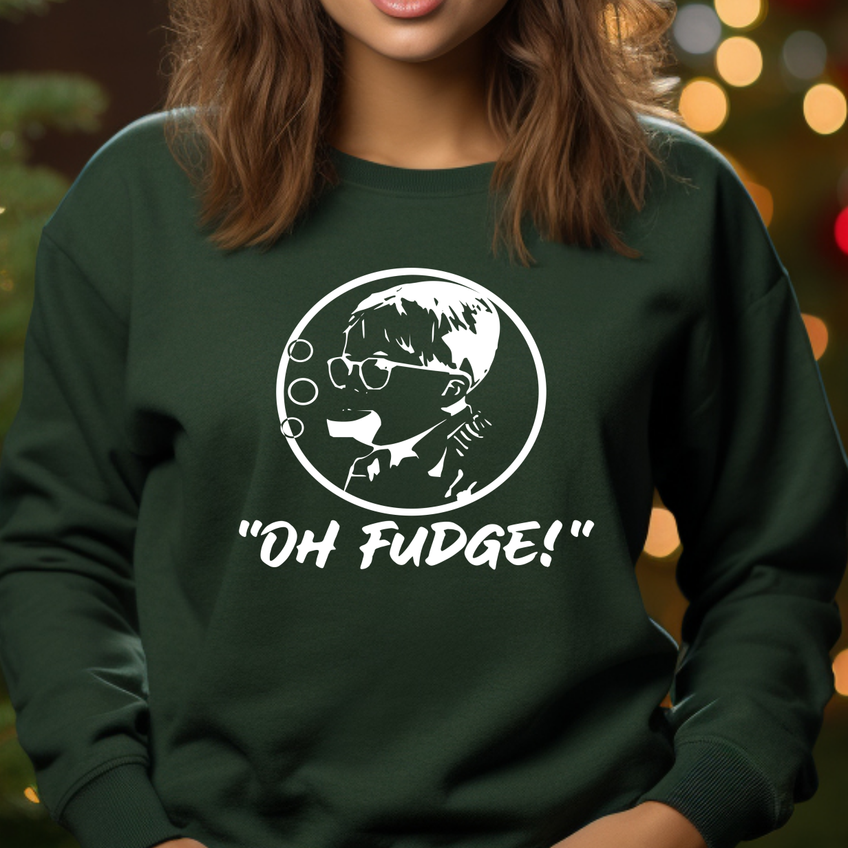 Oh Fudge White Shirt CH120- Screenprinted