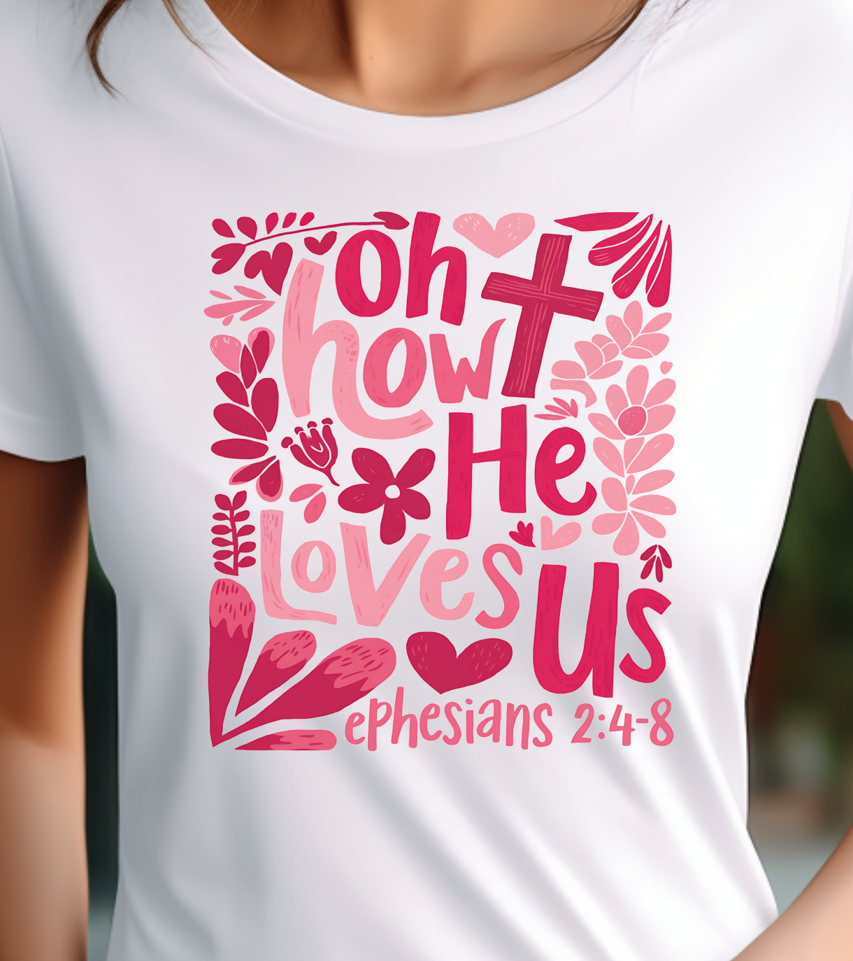 Oh How He Loves Us Shirt - Screenprinted