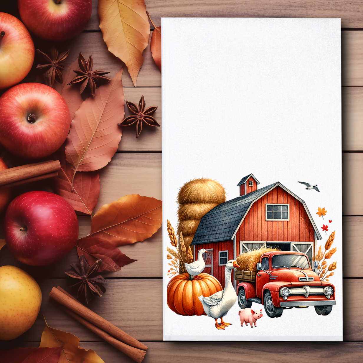 Old Truck Cartoon Towels - Sublimation