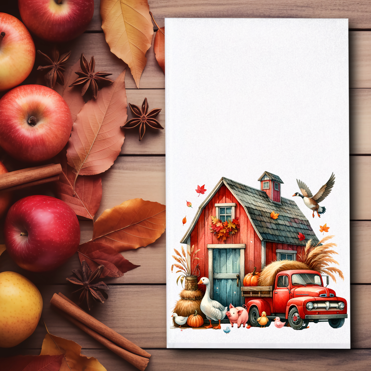 Old Truck Cartoon Towels - Sublimation