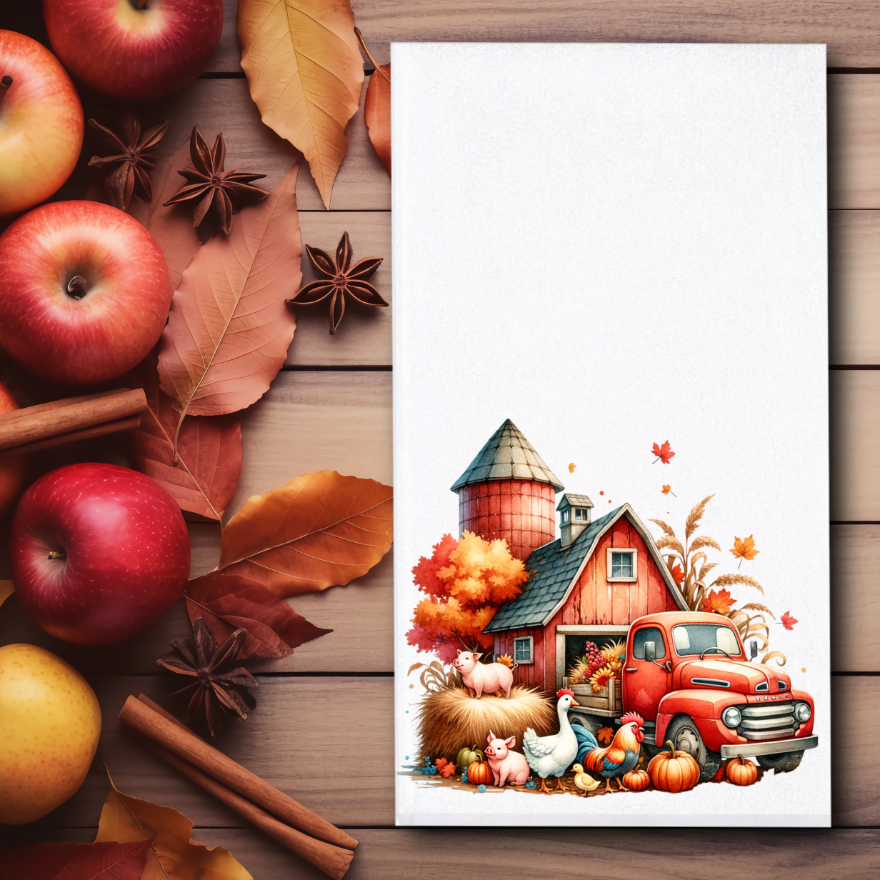 Old Truck Cartoon Towels - Sublimation