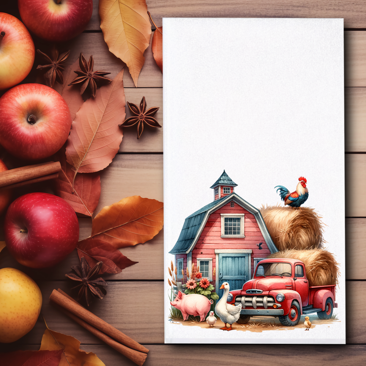 Old Truck Cartoon Towels - Sublimation