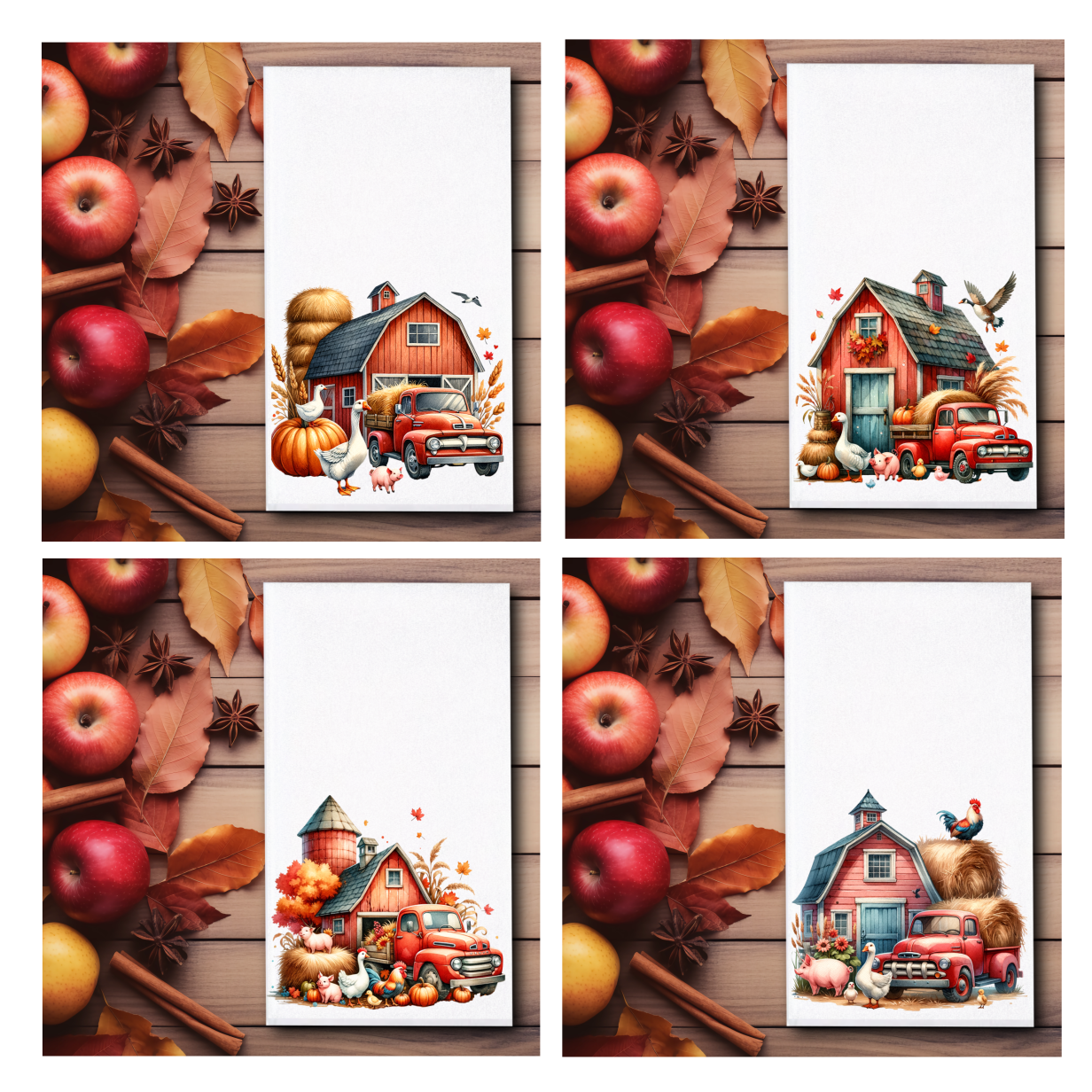 Old Truck Cartoon Towels - Sublimation