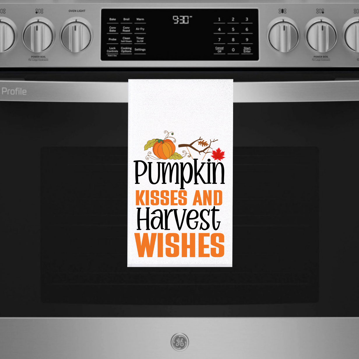 Pumpkin Kisses Harvest Wishes Towel - Sublimation
