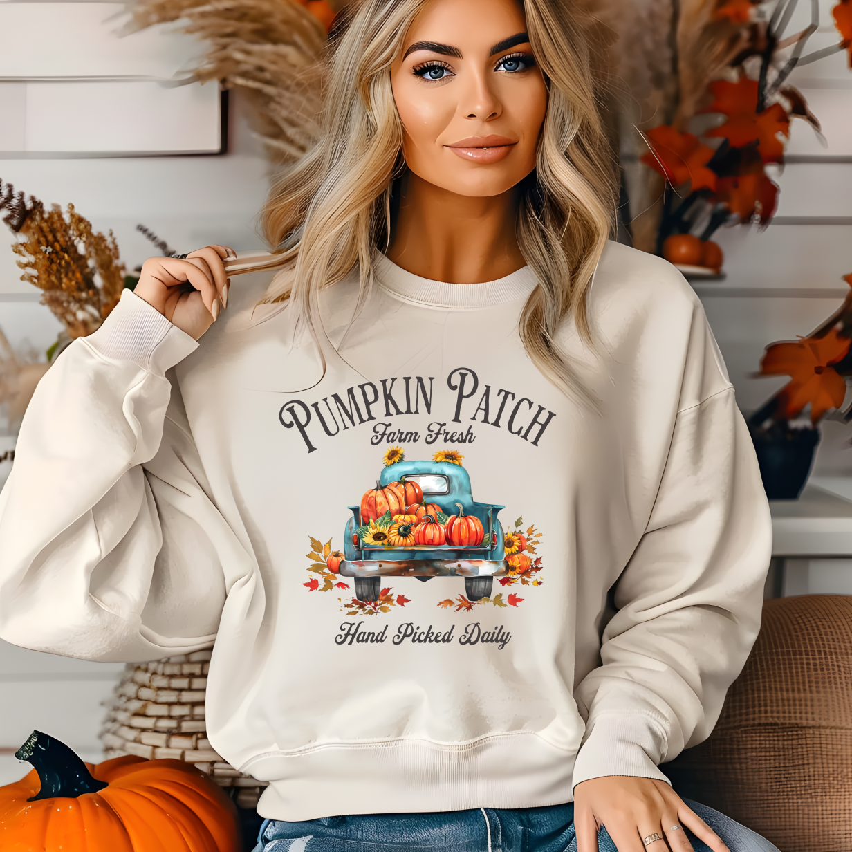 Pumpkin Patch Vintage Truck Shirt - Screenprinted