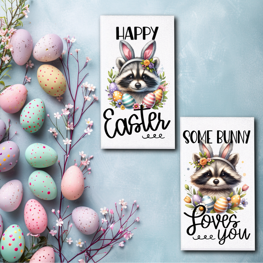 Easter Raccoon Towels/Towel Set - Sublimation