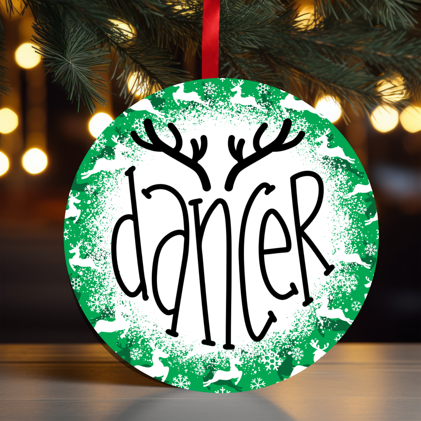 Reindeer Names Ornament Set OR218 - Sublimation
