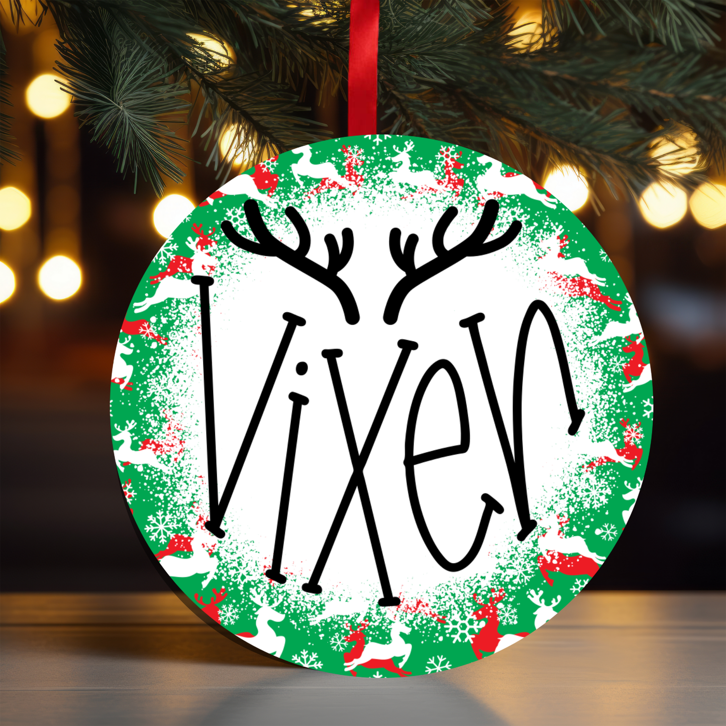 Reindeer Names Ornament Set OR218 - Sublimation