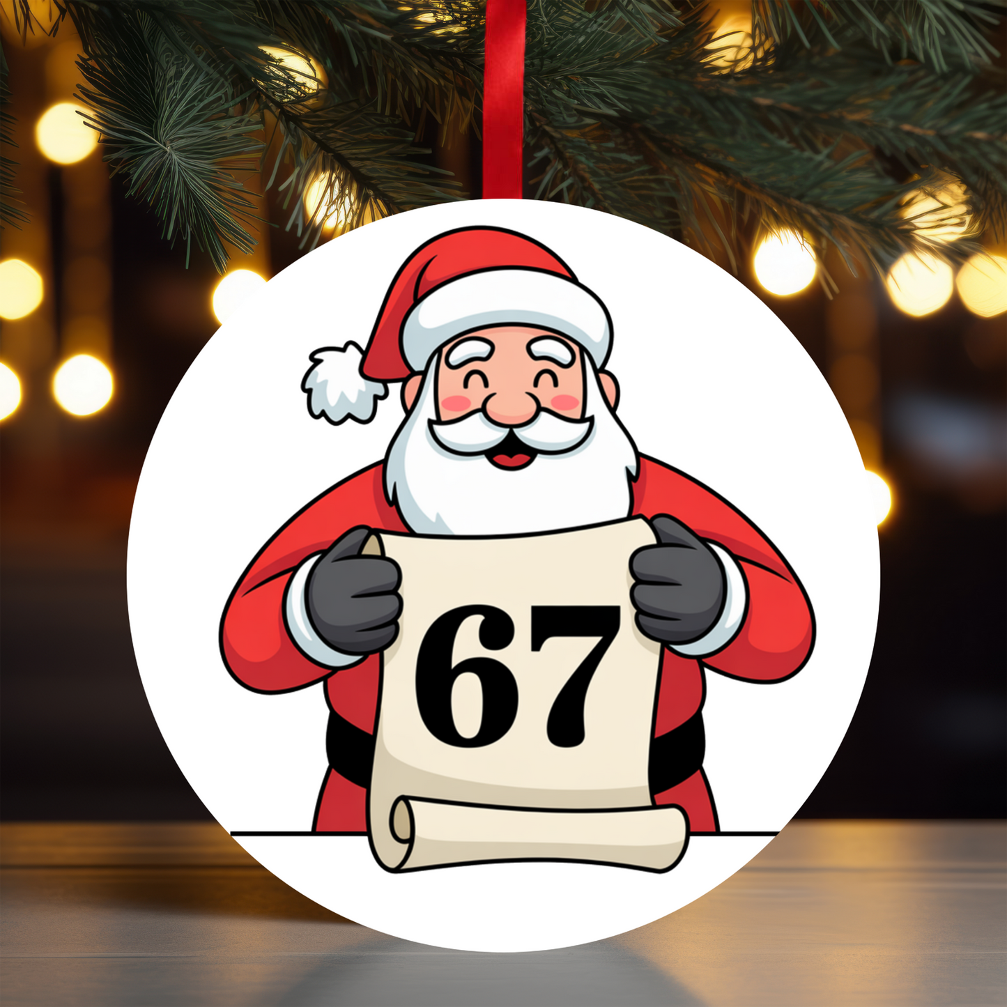 Santa 6 7 Ornament OR125 - Sublimation