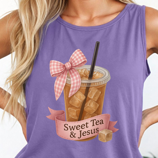 Sweet Tea Jesus Shirt - Screenprinted SUM47