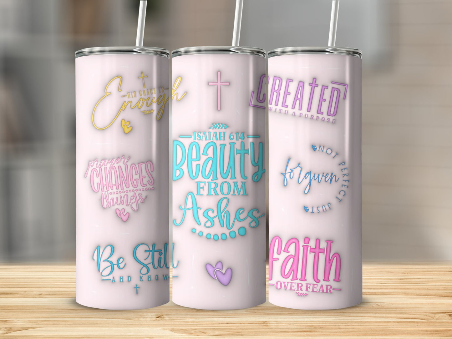 3D Beauty From Ashes Tumbler