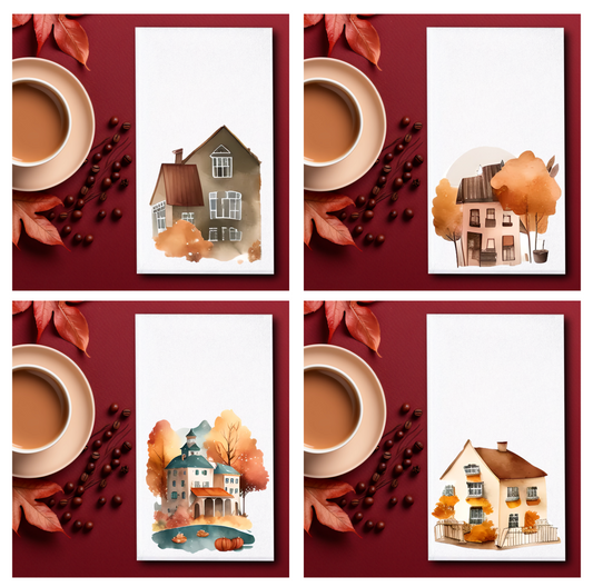 Autumn House Towels - Sublimation