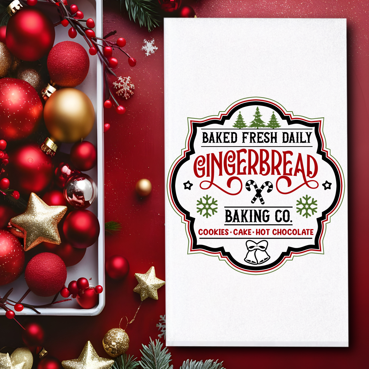 Baked Fresh Daily Gingerbread Towel - Sublimation