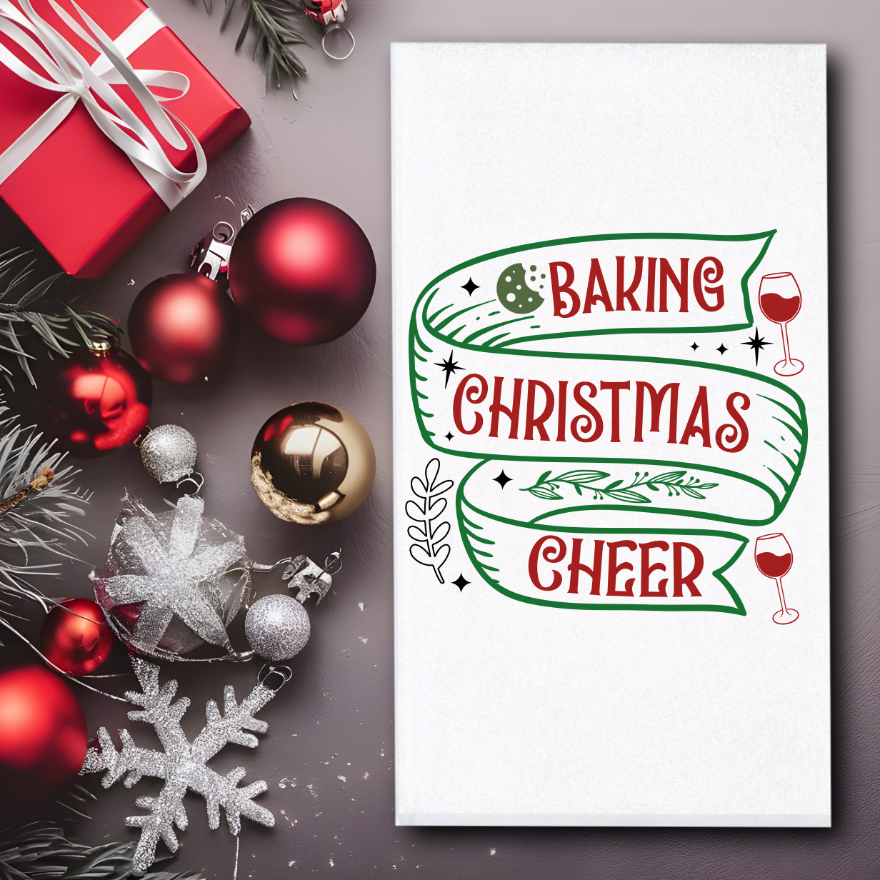 Baking Christmas Cheer Towel - Sublimation