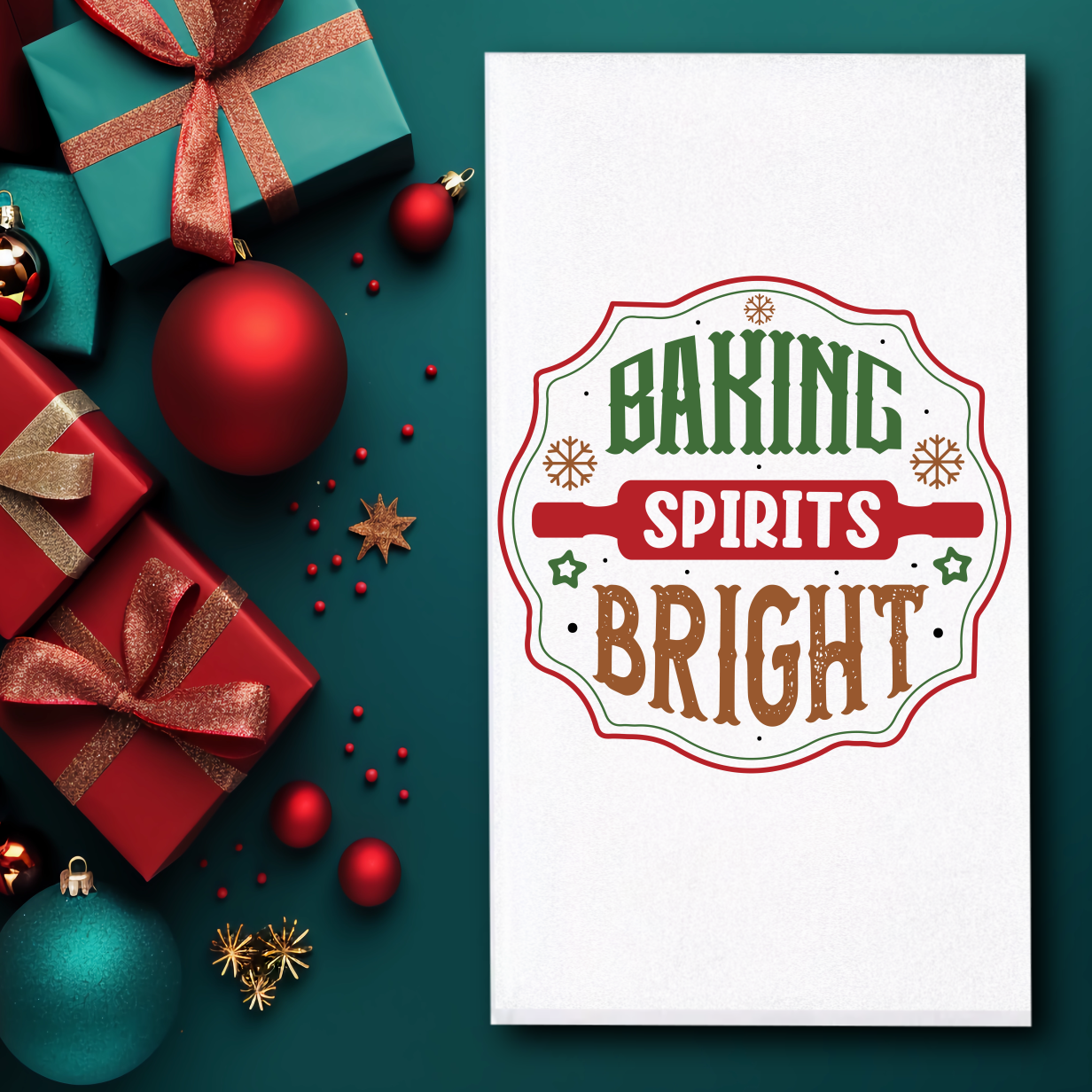 Baking Spirits Bright Towel - Sublimation