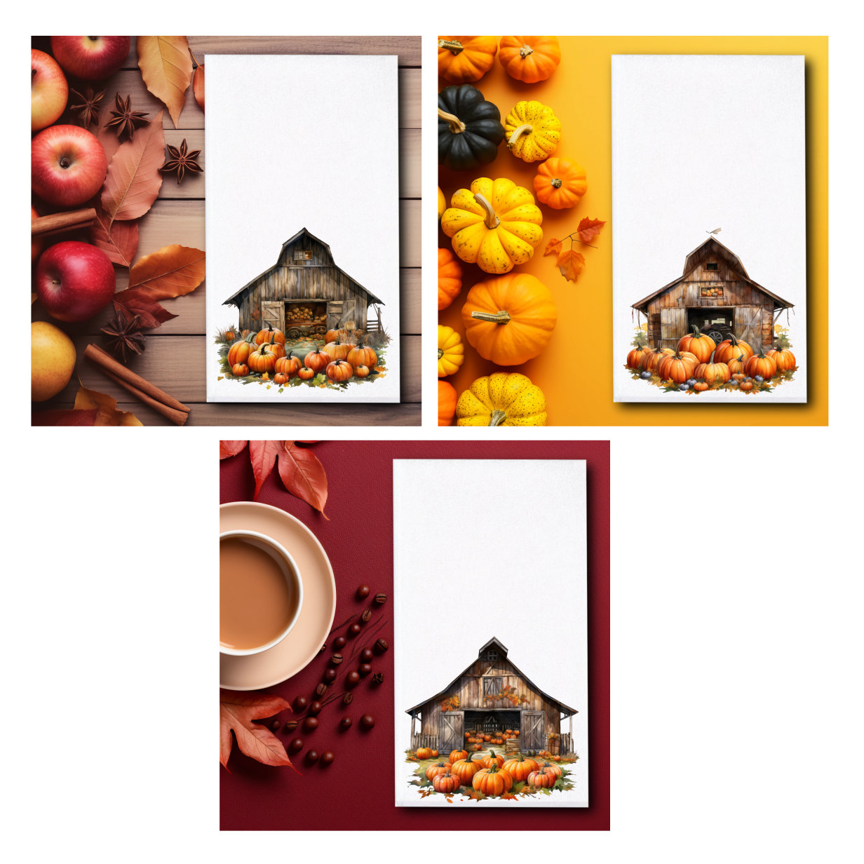 Barn Pumpkins Towels - Sublimation