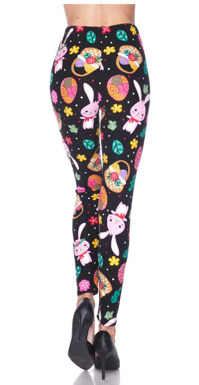 Buttery Smooth Cute Bunnies and Easter Egg Leggings