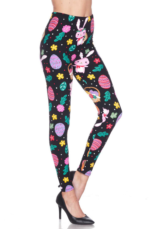 Buttery Smooth Cute Bunnies and Easter Egg Leggings