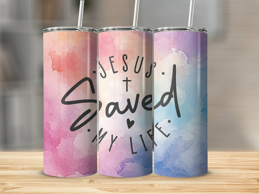 Jesus Saved My Life Tumbler