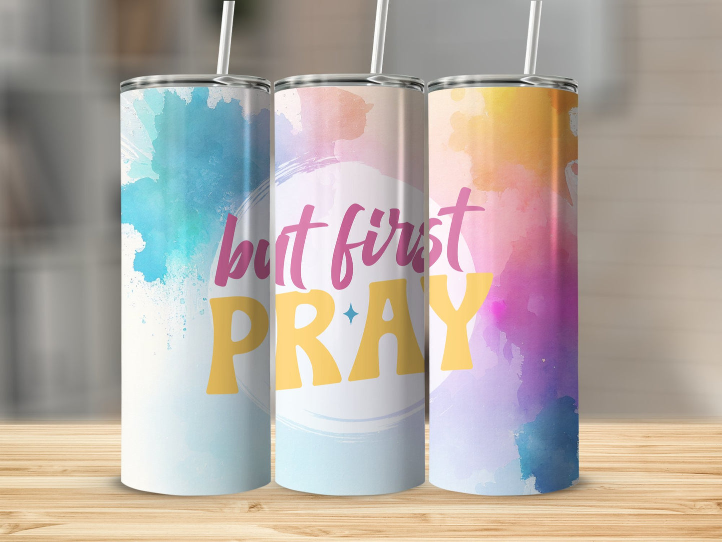 But First Pray Pastels Tumbler