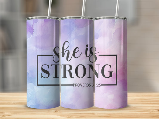 She Is Strong Tumbler