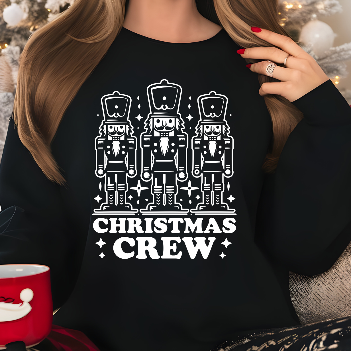 Christmas Crew Nutcrackers White Shirt CH9 - Screenprinted